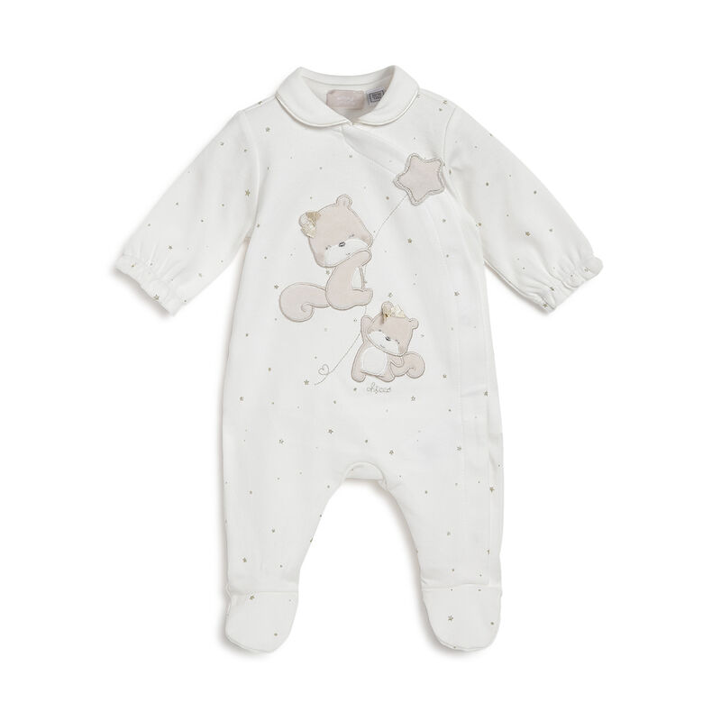 Girls Bronze Applique Front Opening Babysuit image number 0